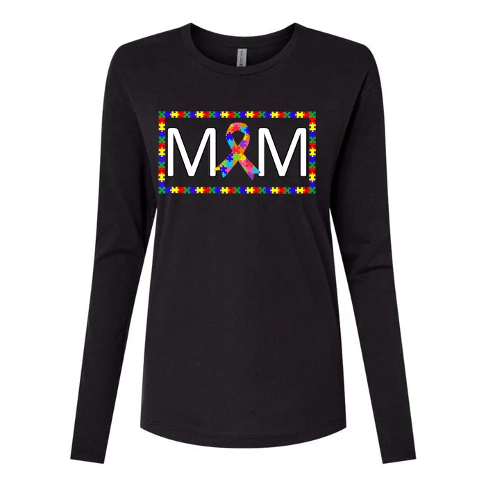 Cute Autism Mom Autism Awareness Puzzle Pieces Mom Gifts Womens Cotton Relaxed Long Sleeve T-Shirt