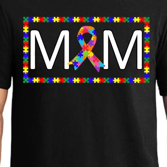 Cute Autism Mom Autism Awareness Puzzle Pieces Mom Gifts Pajama Set