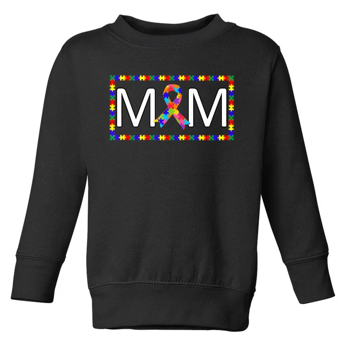 Cute Autism Mom Autism Awareness Puzzle Pieces Mom Gifts Toddler Sweatshirt