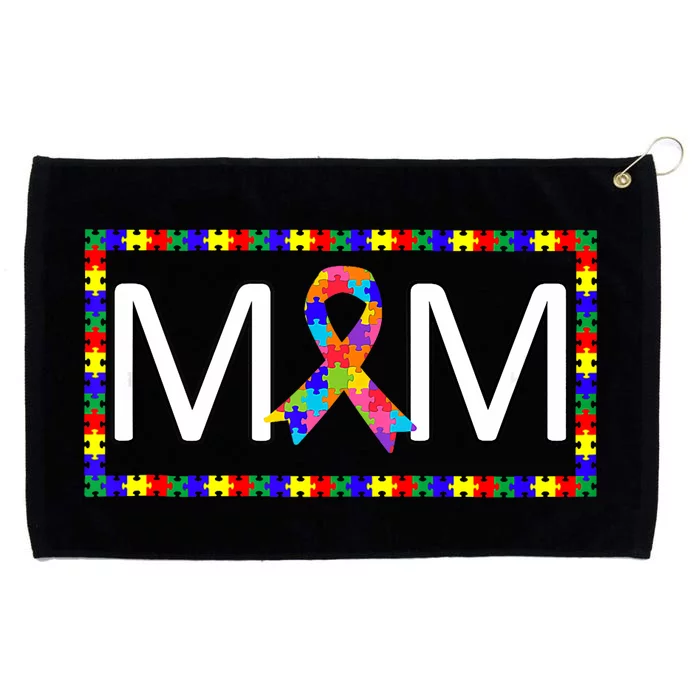 Cute Autism Mom Autism Awareness Puzzle Pieces Mom Gifts Grommeted Golf Towel