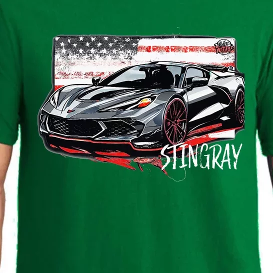 C8 American Muscle V8 Supercar Stingray Cool Vette Mechanic Pajama Set