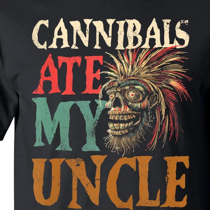 Cannibals Ate My Uncle 2024 Joe Biden Trump Shrunken Head Tall T-Shirt