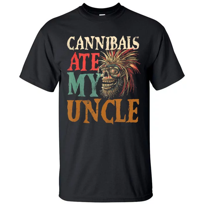 Cannibals Ate My Uncle 2024 Joe Biden Trump Shrunken Head Tall T-Shirt