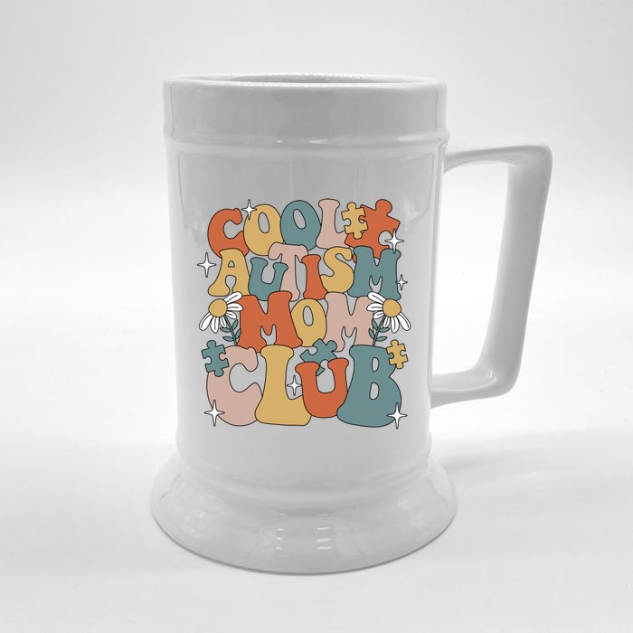 Cool Autism Moms Club Autism Awareness Mama Mom Gift Front & Back Beer Stein