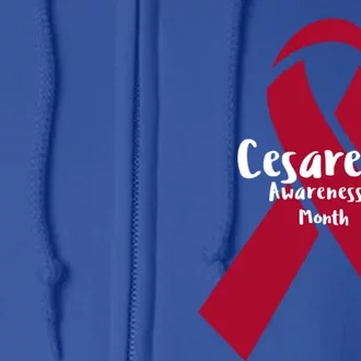 Cesarean Awareness Month Gift Full Zip Hoodie