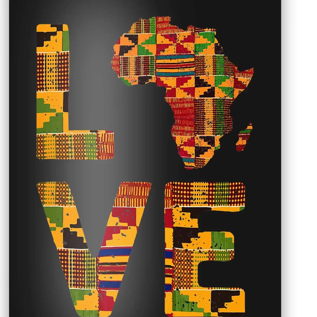 Cool Africa Map For Women Traditional Africa Kente Cloth Poster