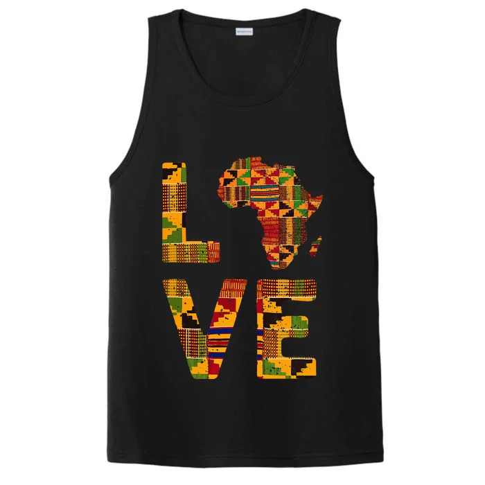 Cool Africa Map For Women Traditional Africa Kente Cloth Performance Tank