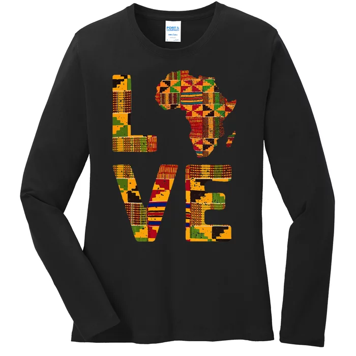 Cool Africa Map For Women Traditional Africa Kente Cloth Ladies Long Sleeve Shirt