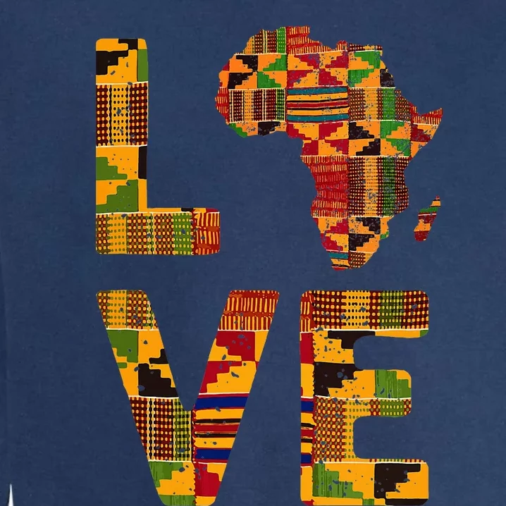 Cool Africa Map For Women Traditional Africa Kente Cloth Garment-Dyed Sweatshirt