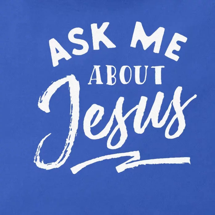 Christian Ask Me About Jesus Zip Tote Bag