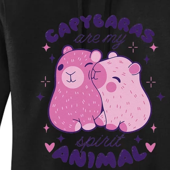 Capybaras Are My Spirit Animal Rodent Lover Women's Pullover Hoodie