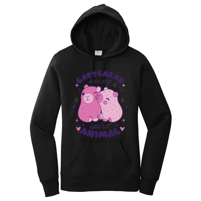 Capybaras Are My Spirit Animal Rodent Lover Women's Pullover Hoodie