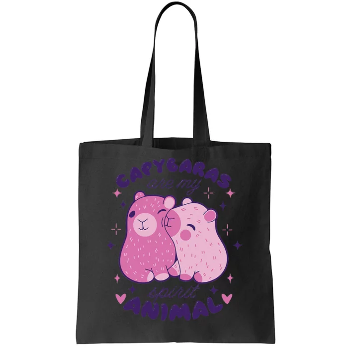 Capybaras Are My Spirit Animal Rodent Lover Tote Bag