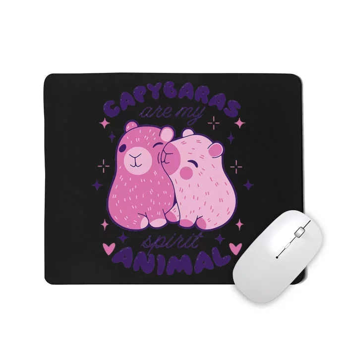 Capybaras Are My Spirit Animal Rodent Lover Mousepad