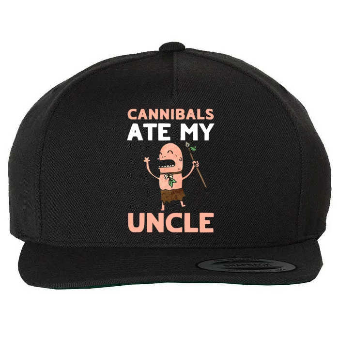 Cannibals Ate My Uncle Joe Biden Trump Saying Funny Wool Snapback Cap