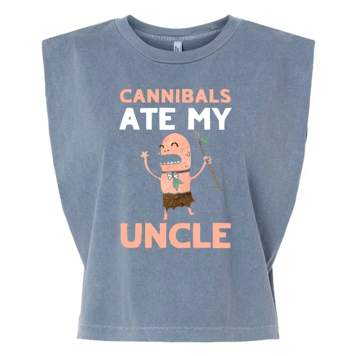 Cannibals Ate My Uncle Joe Biden Trump Saying Funny Garment-Dyed Women's Muscle Tee