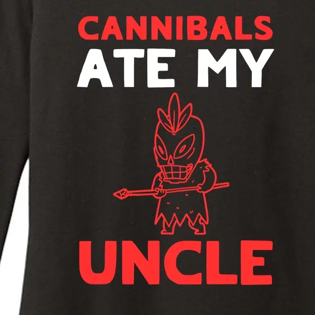 Cannibals Ate My Uncle Joe Biden Trump Saying Funny Womens CVC Long Sleeve Shirt