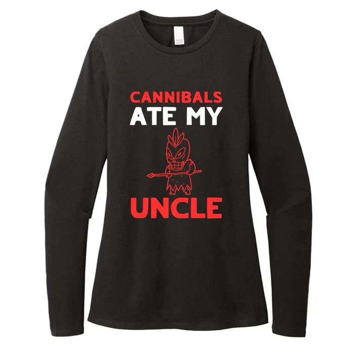 Cannibals Ate My Uncle Joe Biden Trump Saying Funny Womens CVC Long Sleeve Shirt