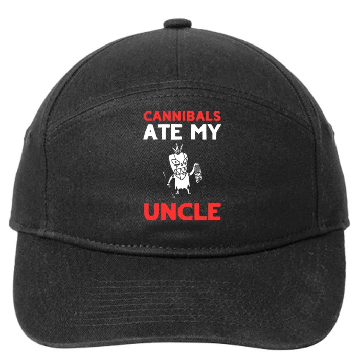 Cannibals Ate My Uncle Joe Biden Trump Saying Funny 7-Panel Snapback Hat