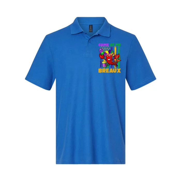 Come At Me Breaux Crawfish Us Flag Mardi Gras Carnival Cool Gift Softstyle Adult Sport Polo