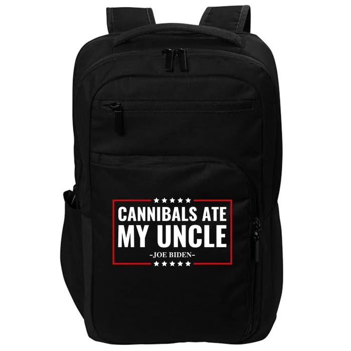 Cannibals Ate My Uncle Satire Funny Impact Tech Backpack