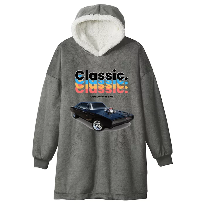 Classic American Muscle Car Hooded Wearable Blanket