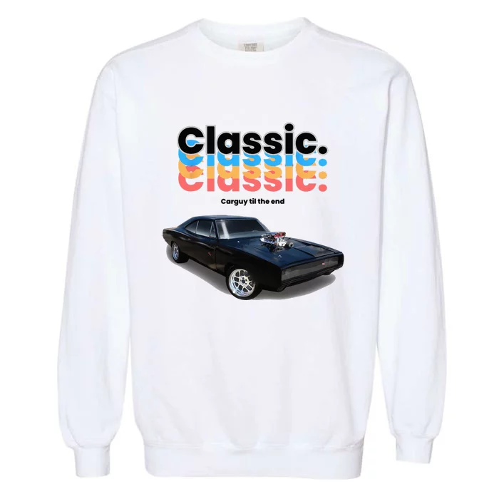 Classic American Muscle Car Garment-Dyed Sweatshirt