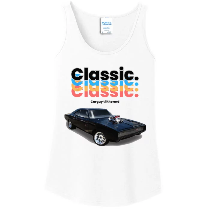 Classic American Muscle Car Ladies Essential Tank