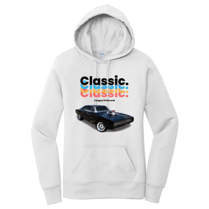 Classic American Muscle Car Women's Pullover Hoodie