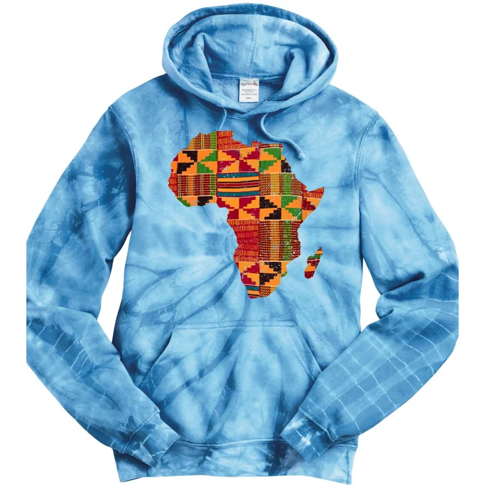 Cool Africa Map Kente Cloth Gift For Men Women African Lover Gift Tie Dye Hoodie