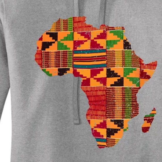 Cool Africa Map Kente Cloth Gift For Men Women African Lover Gift Women's Pullover Hoodie