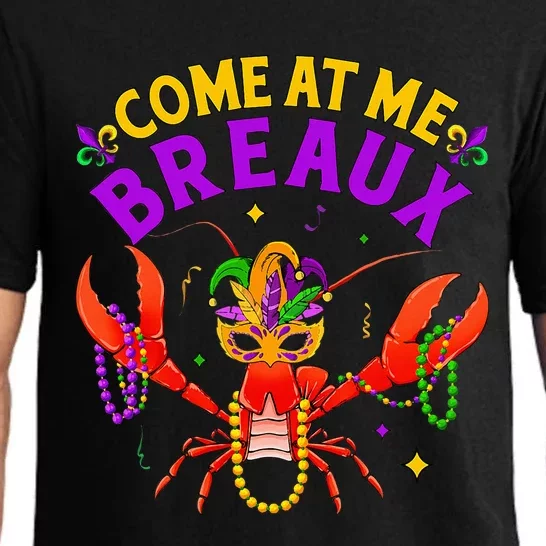 Come At Me Breaux Crawfish Beads Mardi Gras Pajama Set