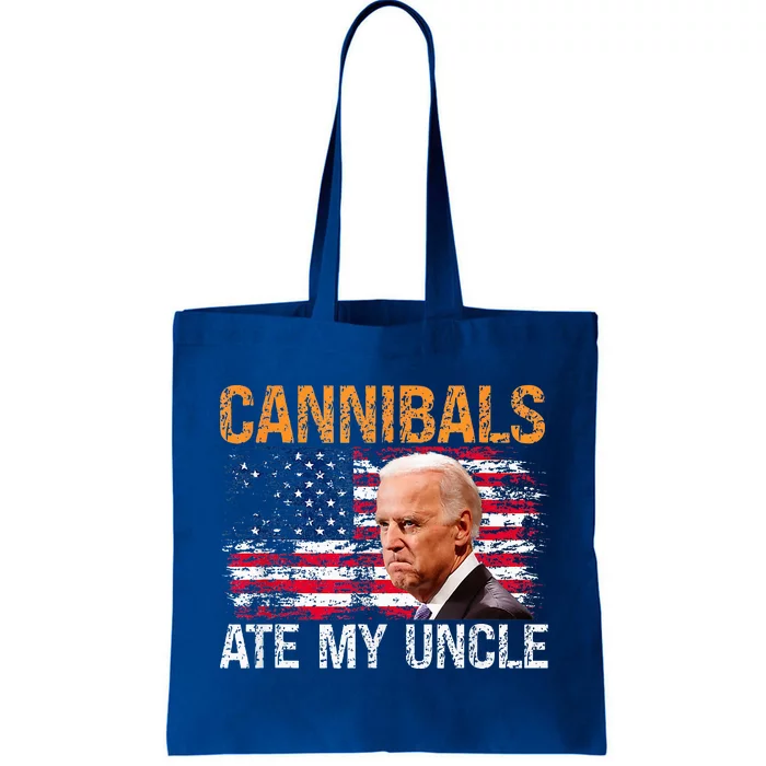 Cannibals Ate My Uncle Us Flag Joe Biden Tote Bag