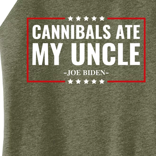 Cannibals Ate My Uncle Joe Biden Political Satire Trump 2024 Women’s Perfect Tri Rocker Tank