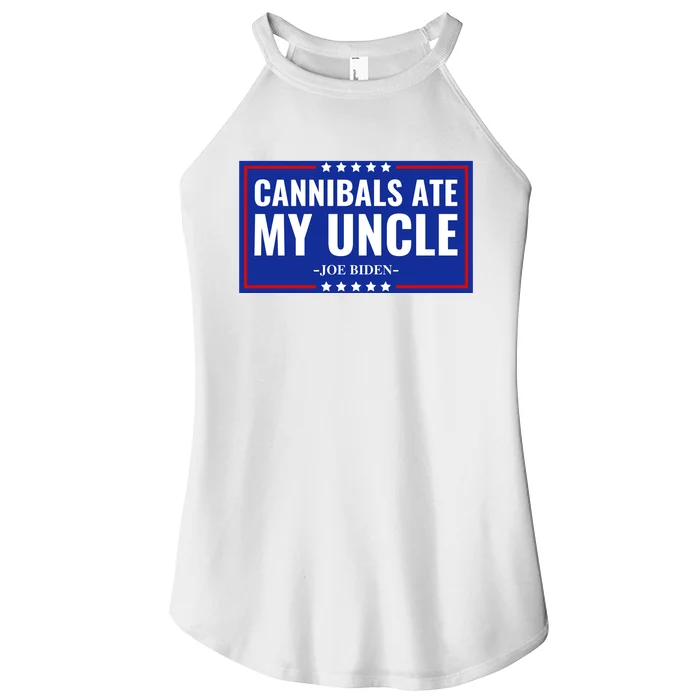 Cannibals Ate My Uncle Joe Biden Political Satire Trump 2024 Women’s Perfect Tri Rocker Tank