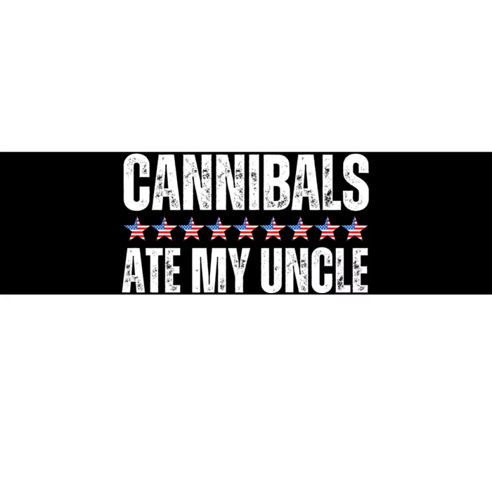 Cannibals Ate My Uncle Vintage Bumper Sticker