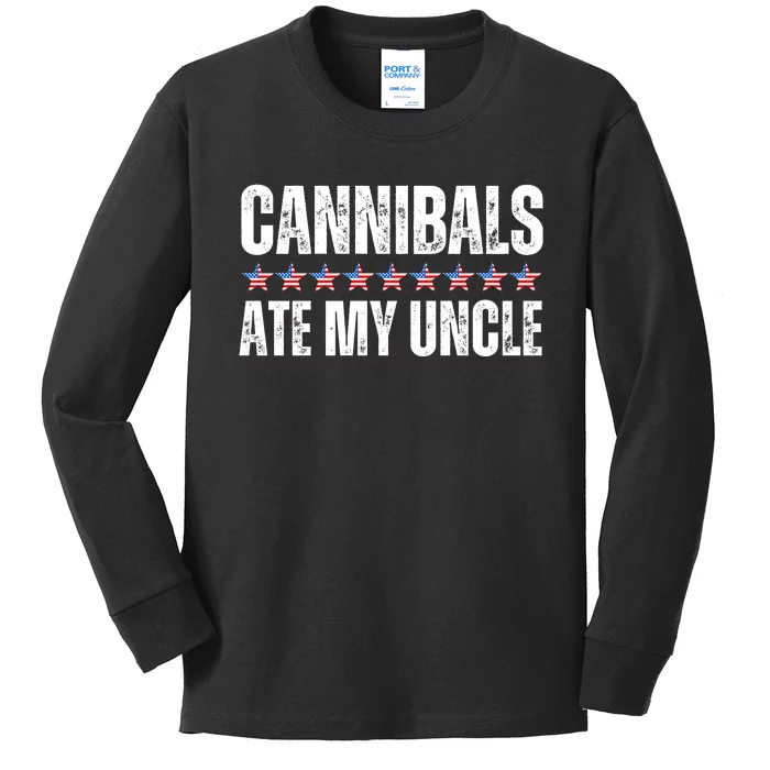 Cannibals Ate My Uncle Vintage Kids Long Sleeve Shirt