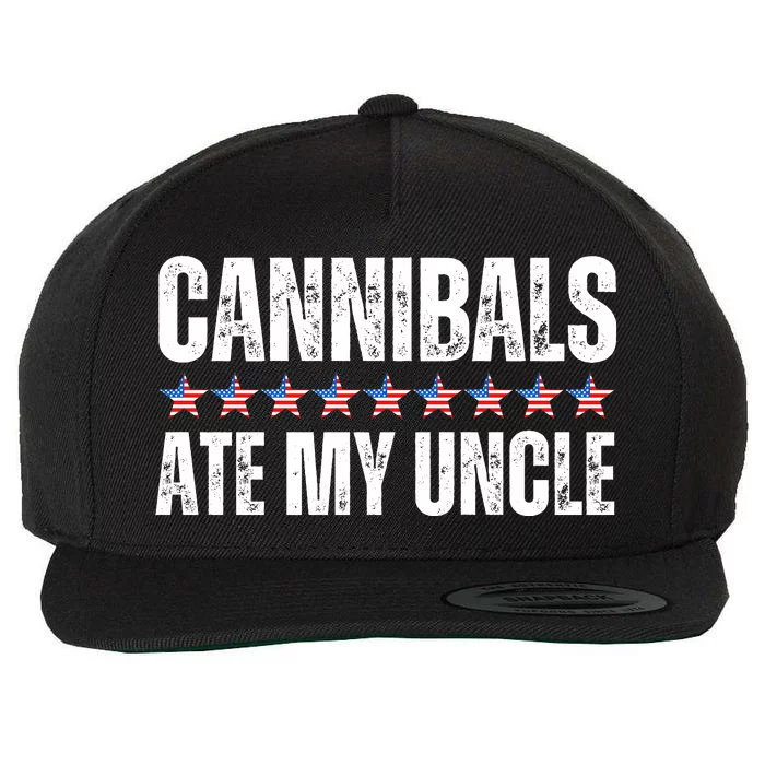 Cannibals Ate My Uncle Vintage Wool Snapback Cap