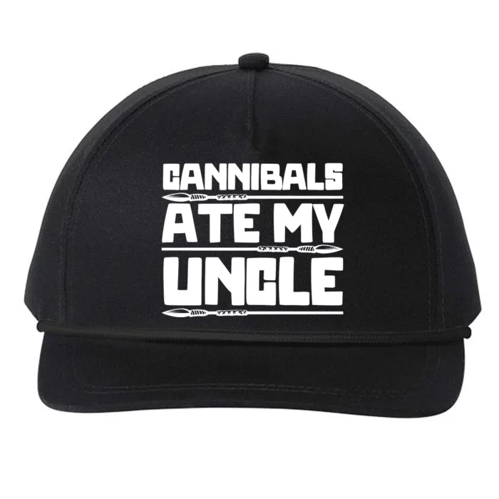 Cannibals Ate My Uncle Joe Biden Political Satire Trump 2024 Snapback Five-Panel Rope Hat