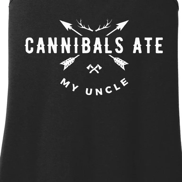 Cannibals Ate My Uncle Joe Biden Political Parody Ladies Essential Tank