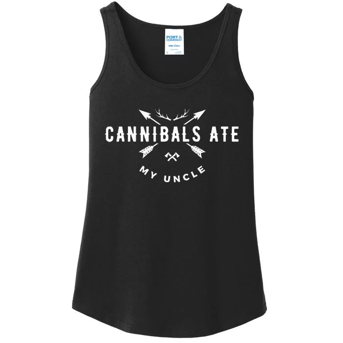 Cannibals Ate My Uncle Joe Biden Political Parody Ladies Essential Tank