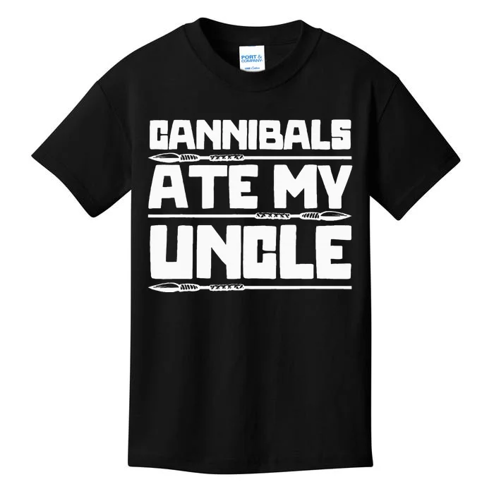 Cannibals Ate My Uncle Joe Biden Political Satire Trump 2024 Kids T-Shirt