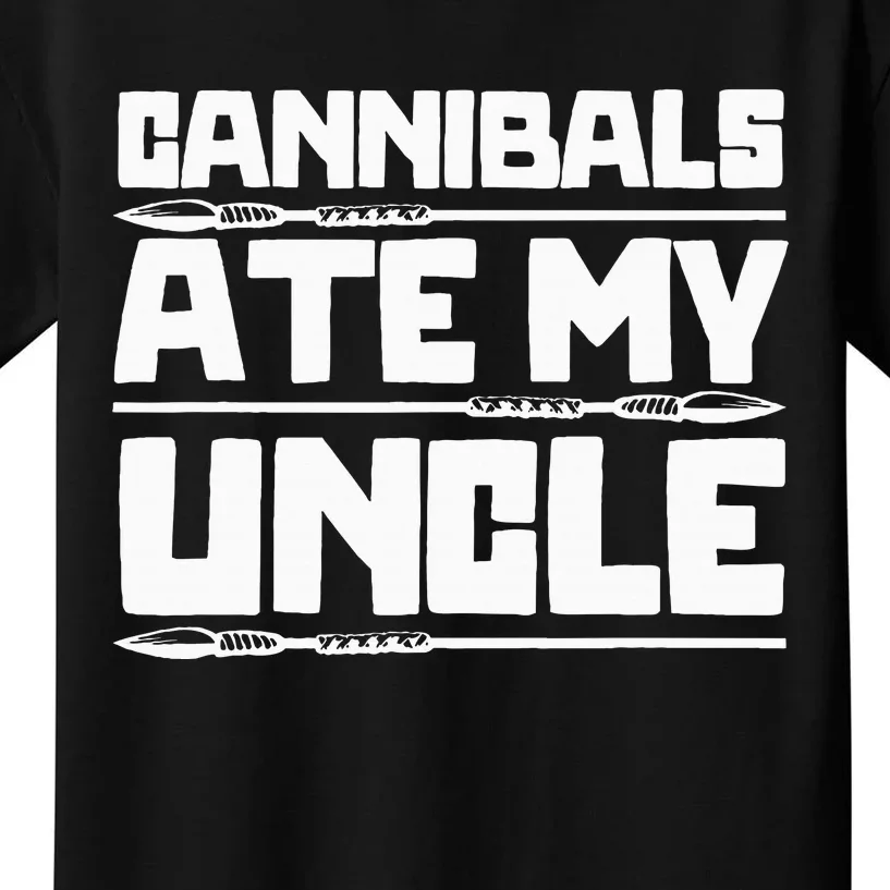 Cannibals Ate My Uncle Joe Biden Political Satire Trump 2024 Kids T-Shirt