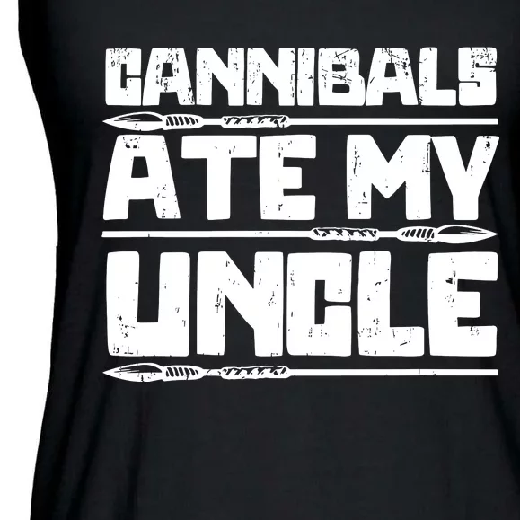 Cannibals Ate My Uncle Joe Biden Political Satire Trump 2024 Ladies Essential Flowy Tank