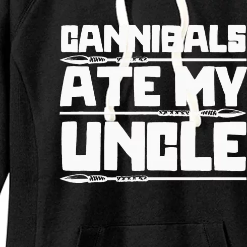 Cannibals Ate My Uncle Joe Biden Political Satire Trump 2024 Women's Fleece Hoodie