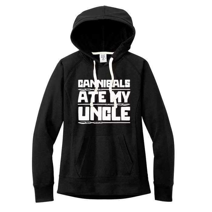 Cannibals Ate My Uncle Joe Biden Political Satire Trump 2024 Women's Fleece Hoodie