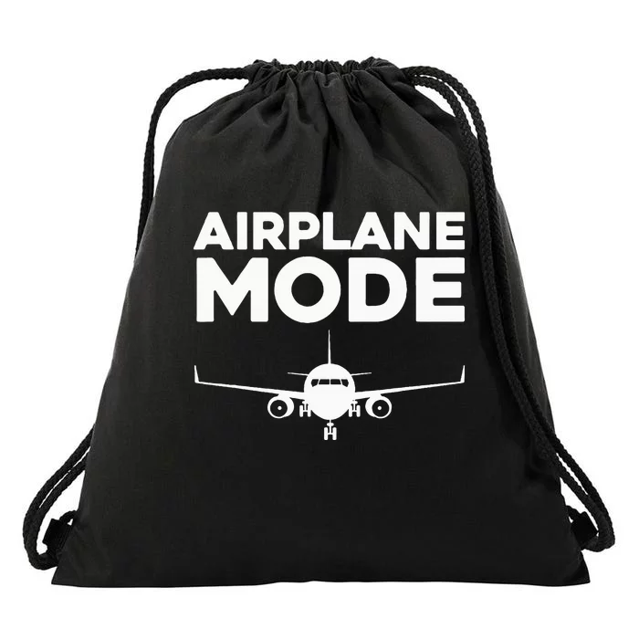 Cool Airplane Mode Design For Wo Pilot Airplane Lover Drawstring Bag