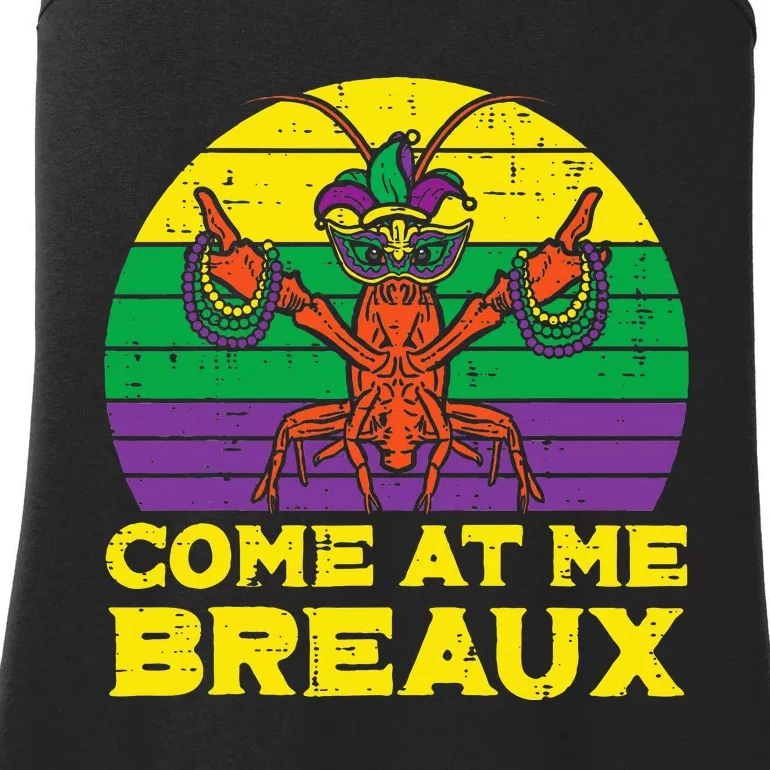 Come At Me Breaux Crawfish Funny Mardi Gras Ladies Essential Tank