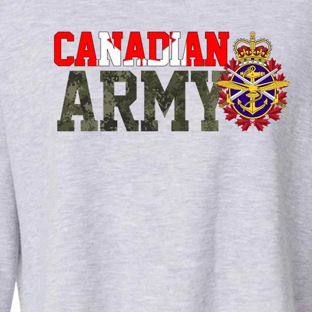 Canadian Army Military Veteran Cropped Pullover Crew