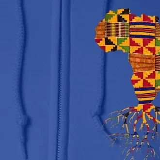 Cool Africa Map Traditional Kente Cloth African Roots Full Zip Hoodie